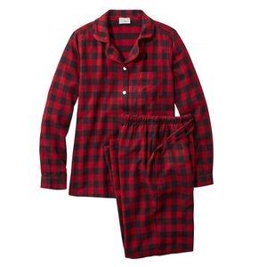 LL Bean Buffalo plaid flannel Christmas pajamas